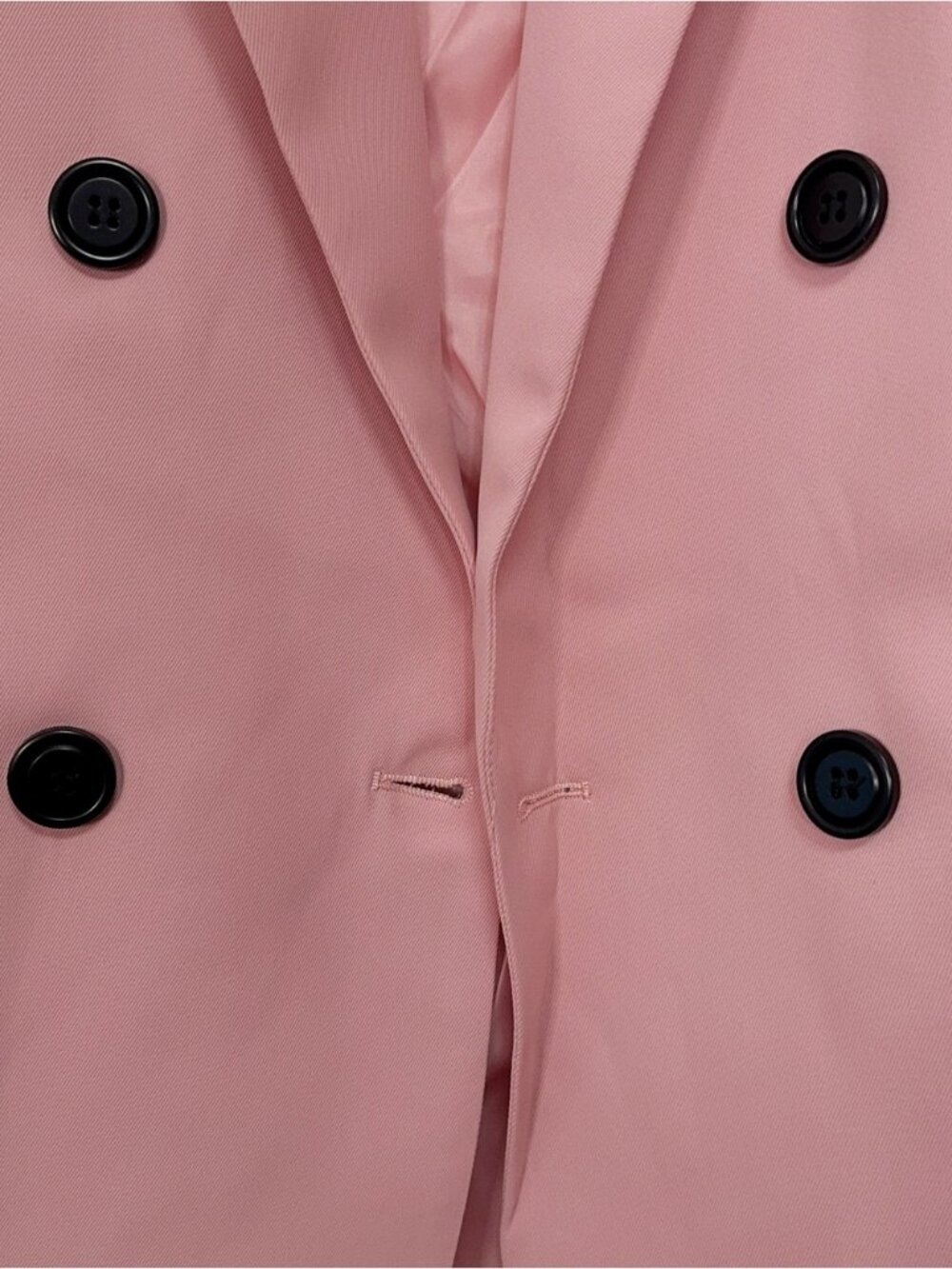 Miss Sparkling Pink Double Breasted Longline Blazer Vest - Picture 4 of 7